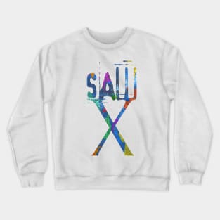 colourful SAW X ( saw 10 ) I Want To Play A Game movie billy puppet Crewneck Sweatshirt